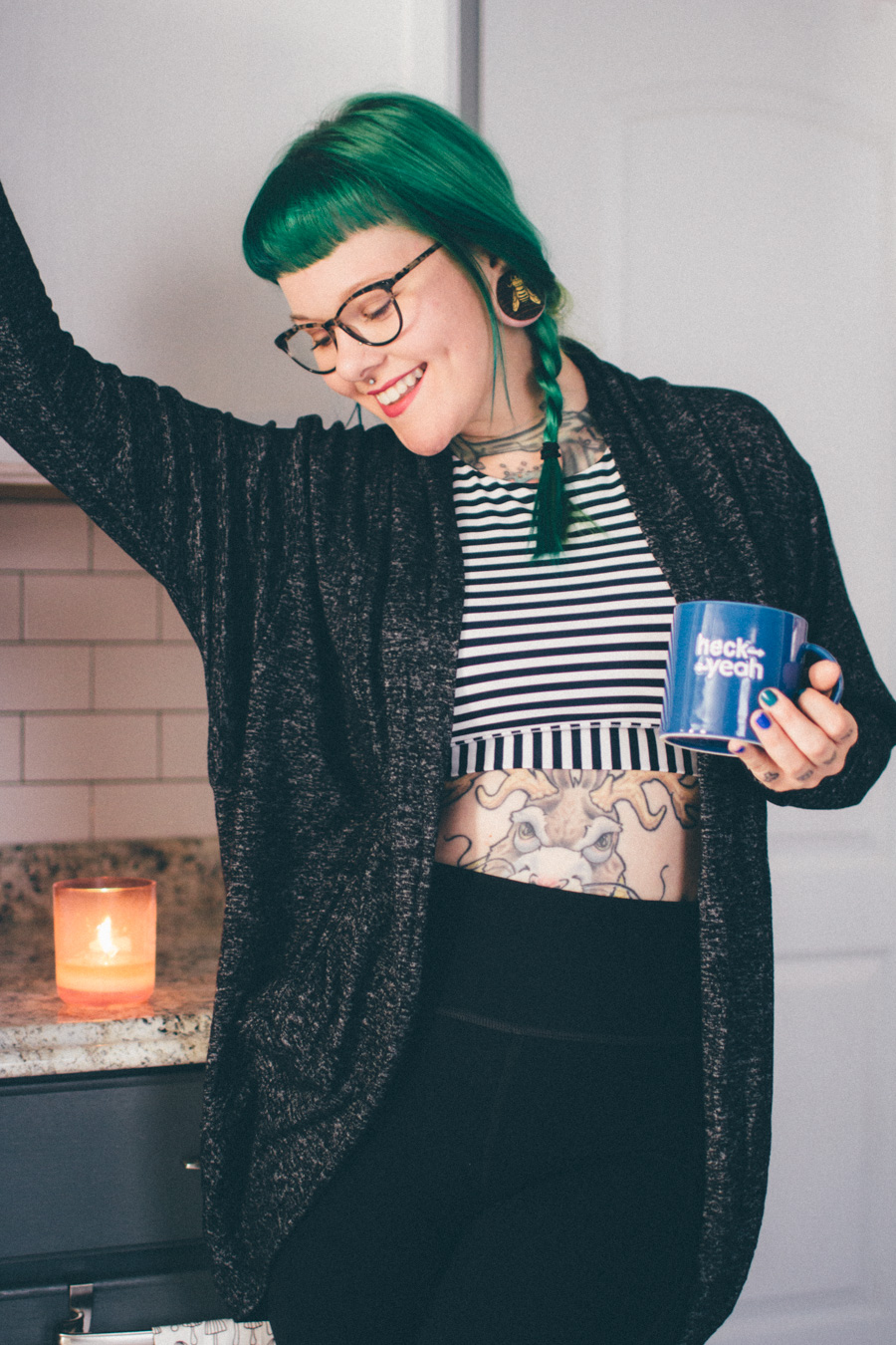 feeling myself green hair, braid, the dainty squid, kaylah doolan