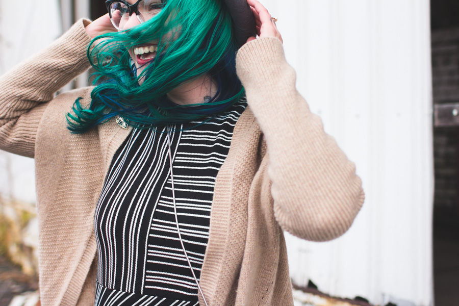 green hair, dainty squid, kaylah doolan, fashion blog, ohio