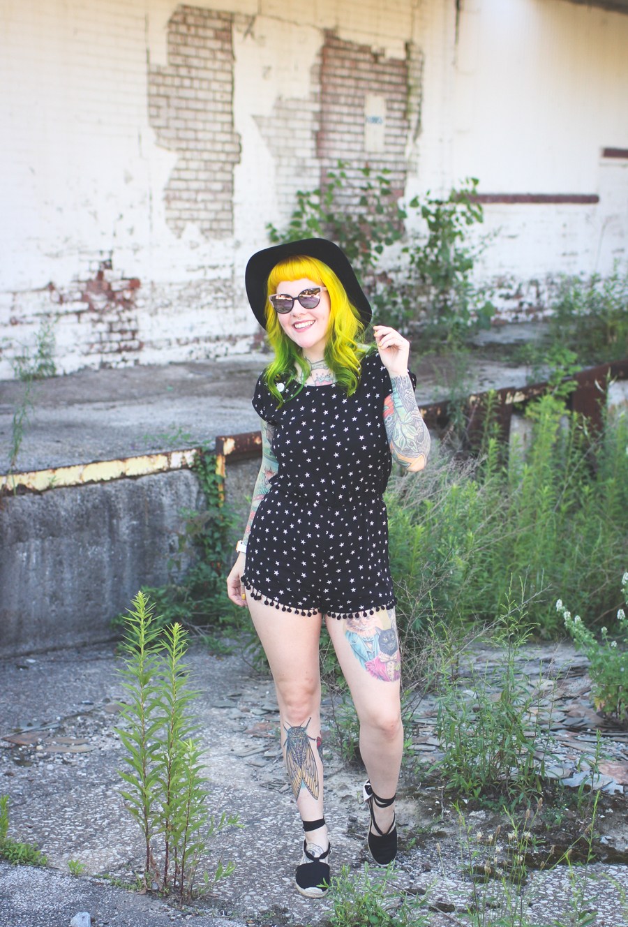 romper, yellow hair, the dainty squid, cleveland blog