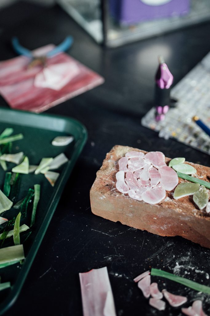 Stained glass scrap mosaic tutorial