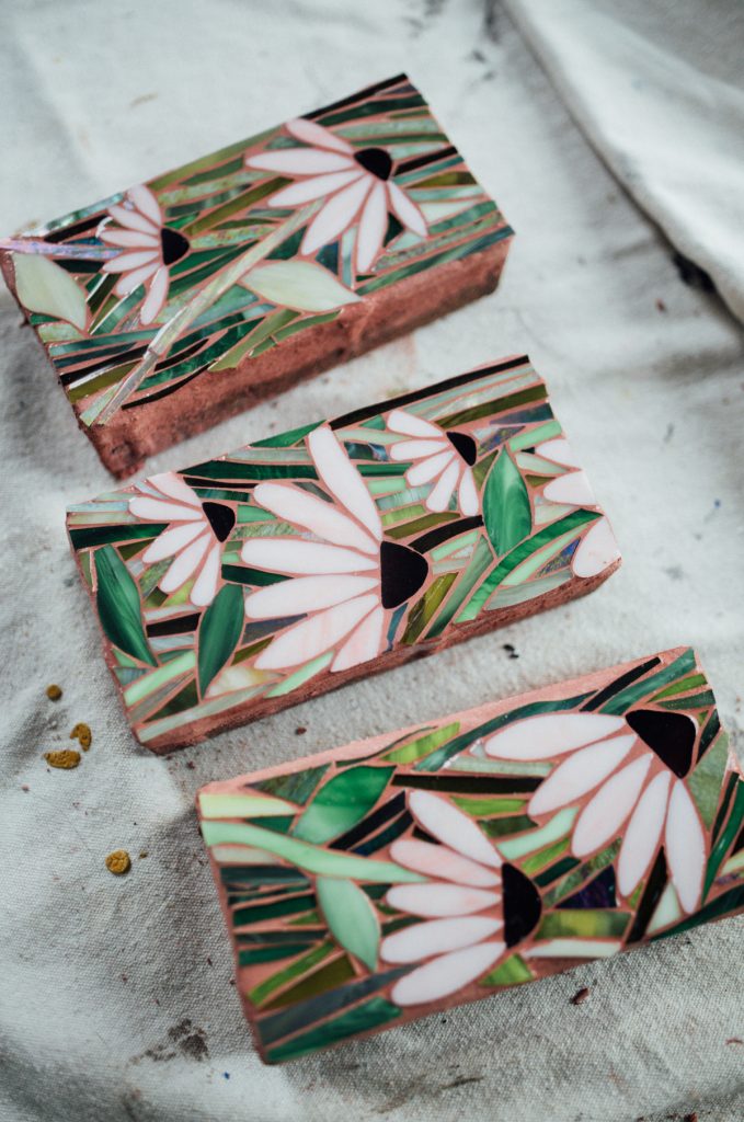 coneflower garden mosaic